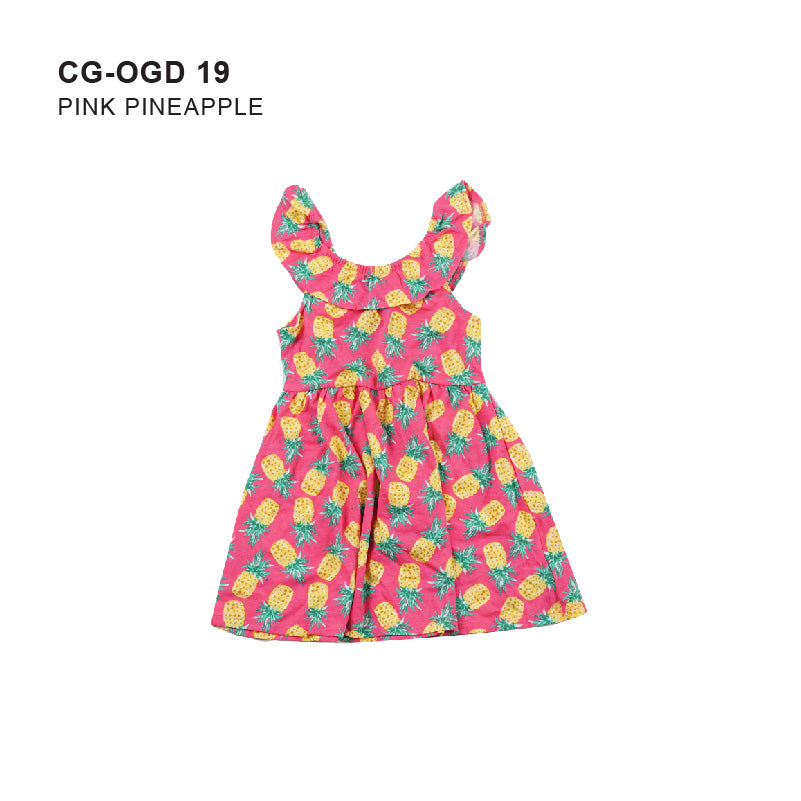 Dress Anak Perempuan - Y neck Ruffle Wide Dress [CG-OGD 19]