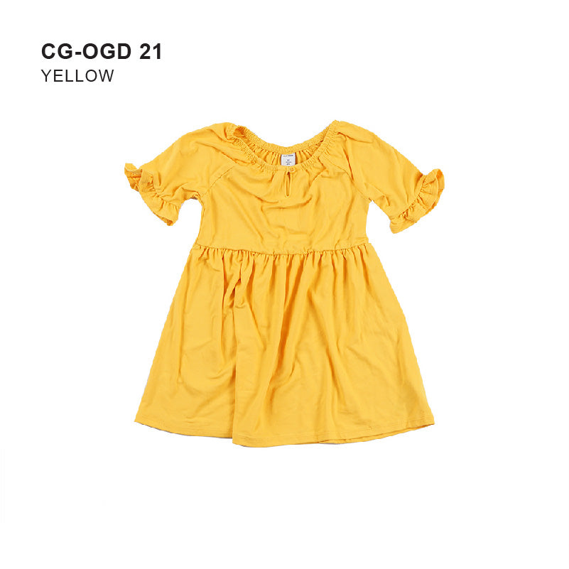 Dress Anak Perempuan - Printed Ruffle Luff Sleeve A-line Dress [CG-OGD 21]