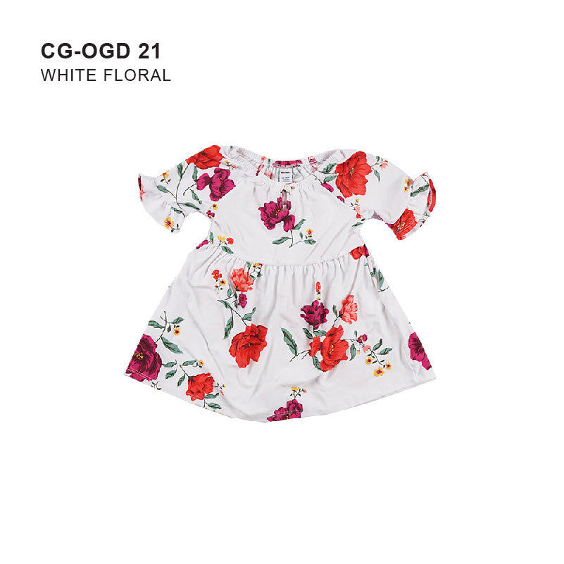 Dress Anak Perempuan - Printed Ruffle Luff Sleeve A-line Dress [CG-OGD 21]