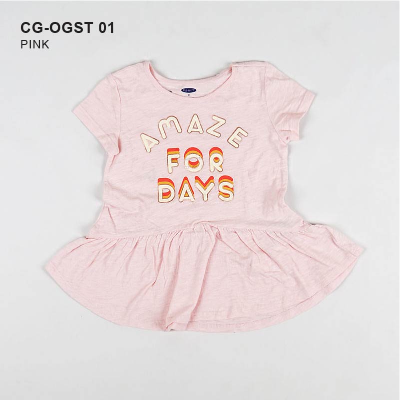 Kaos Anak Perempuan - Jersey Peplum Girls Top [CG-OGST 01]