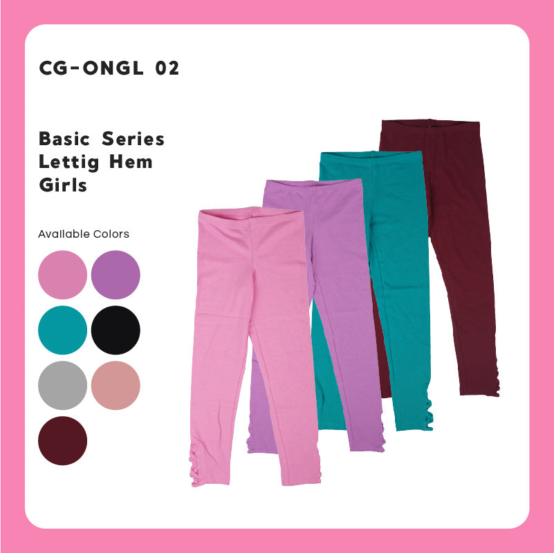Legging Anak Perempuan - Basic Series Lettig Hem Girls (CG-ONGL 02)