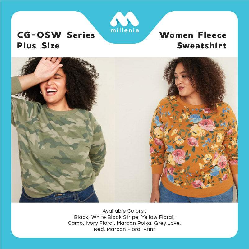 Sweatshirt Wanita -Relaxed Women Sweatshirt Plus Size  (CG-OSW GAB II)