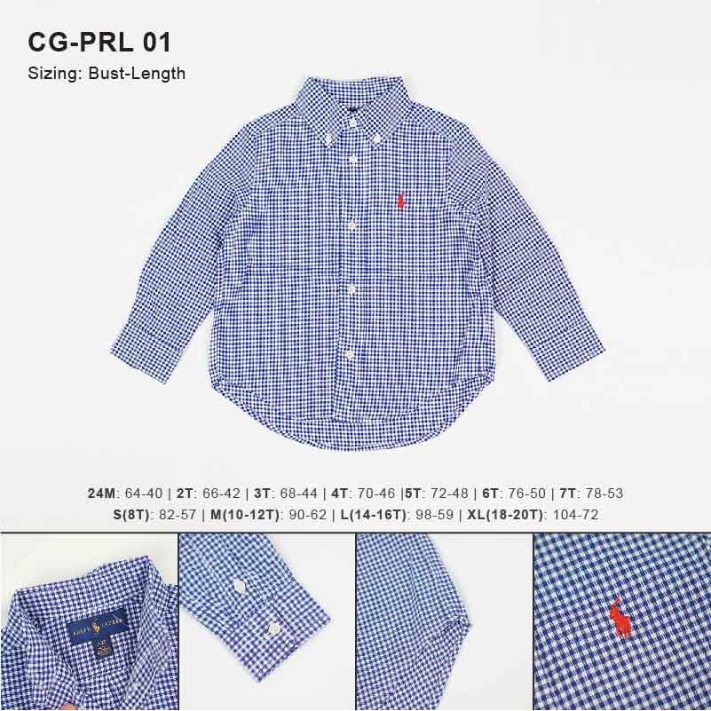 Kemeja Anak Laki Laki-Boys Button Down Poplin Shirt [CG-PRL 01]