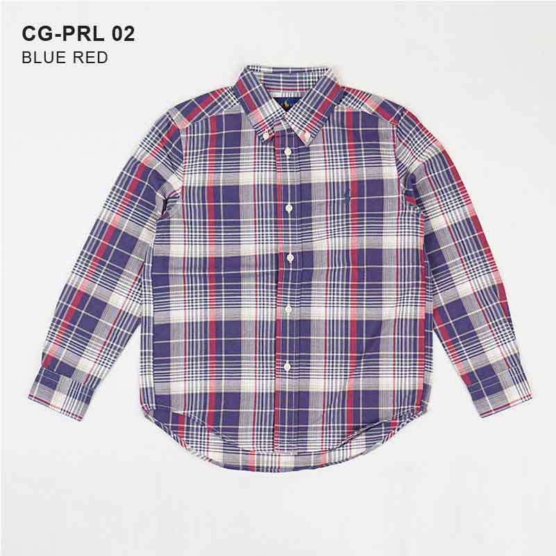 Kemeja Anak Laki-Laki-RL Oxford Plaid Button Down Boys shirt [CG-PRL 02]