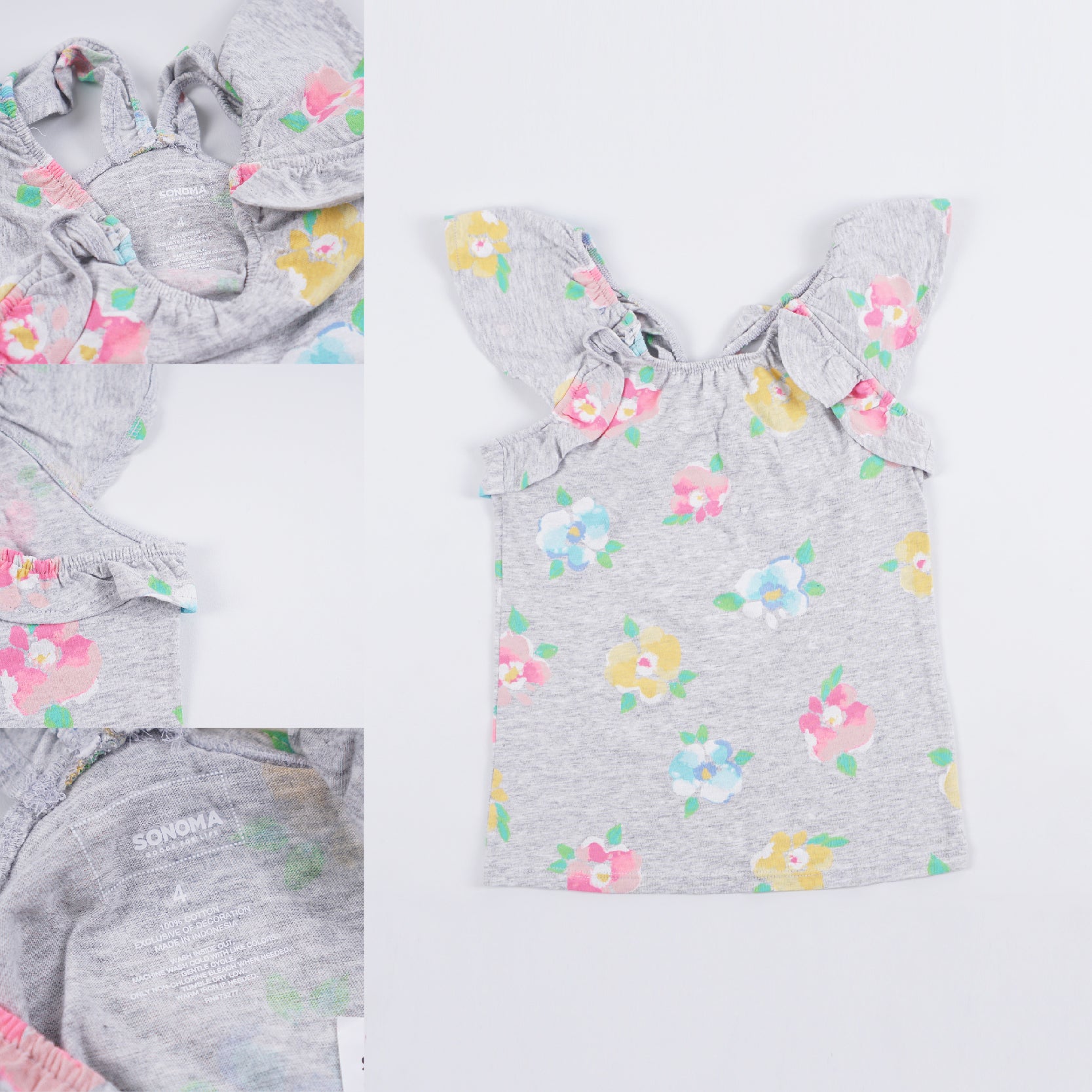 Baju Anak Perempuan - Sonoman Girls Ruffle Criss Cross Top (CG-SNM 01)
