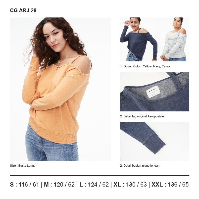 Sweatshirt Wanita - One Shoulder Sweatshirt [CG-ARJ 28]