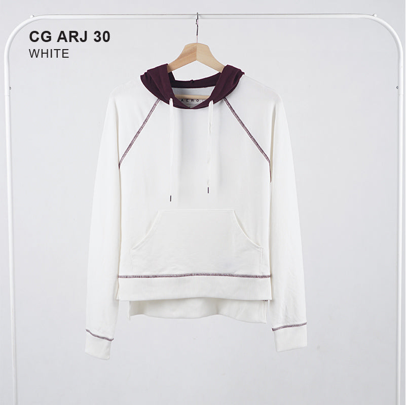 Hoodie Wanita - Colourblocked Pullover Hoodie [CG-ARJ 30]