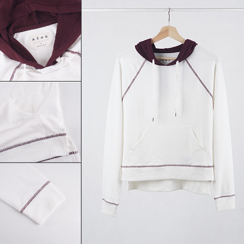 Hoodie Wanita - Colourblocked Pullover Hoodie [CG-ARJ 30]
