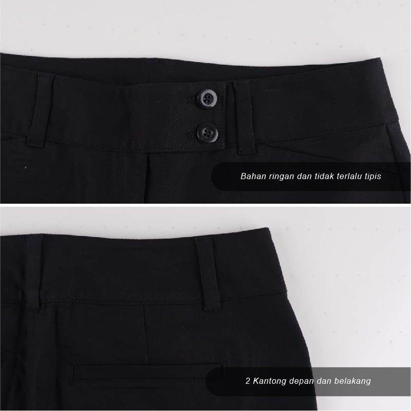 Celana 7/8 Wanita - Black 7/8 Women Pants (CHL 03)