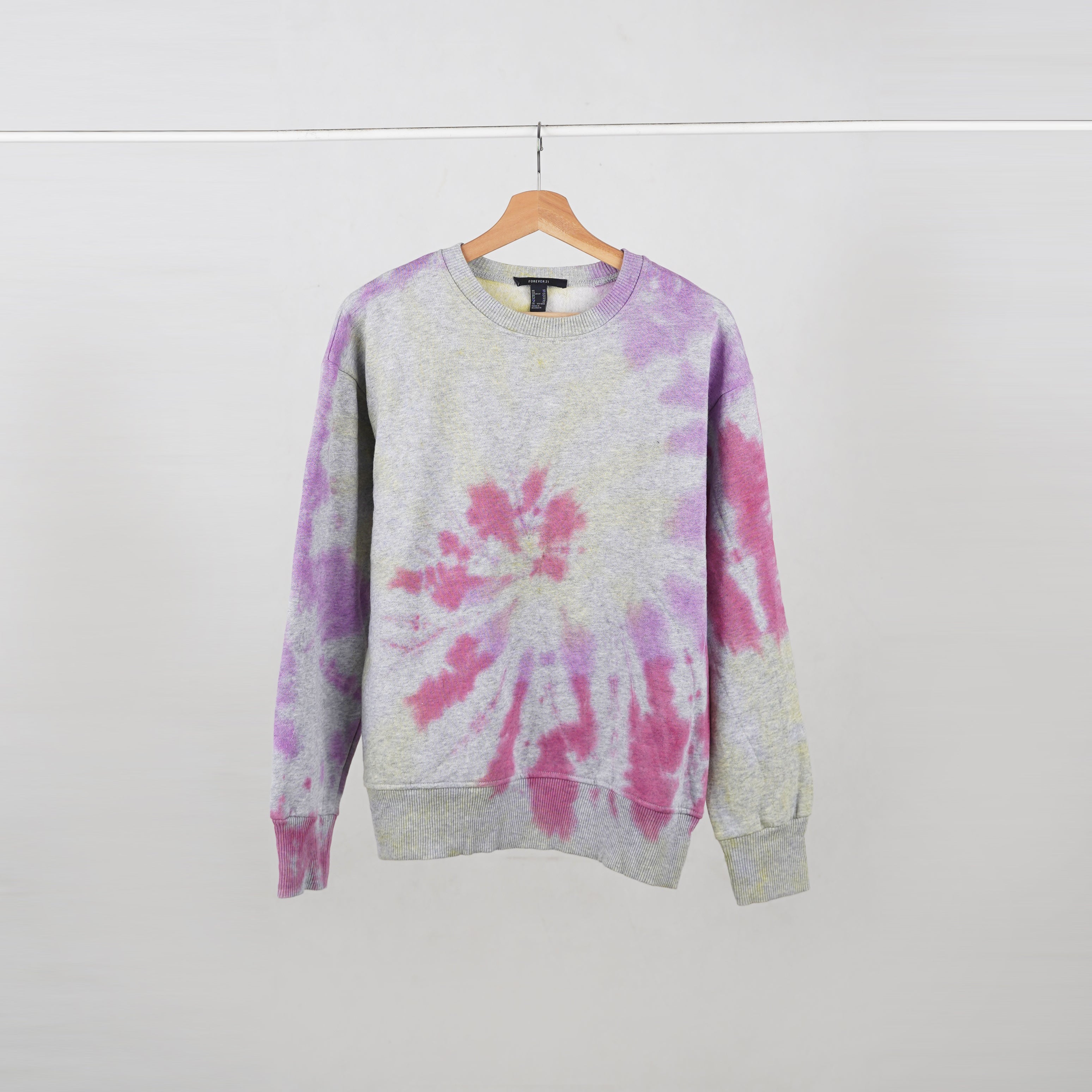 Sweatshirt Wanita - Fzi Tie Dye Sweatshirt Washed Grey (FSW 01)
