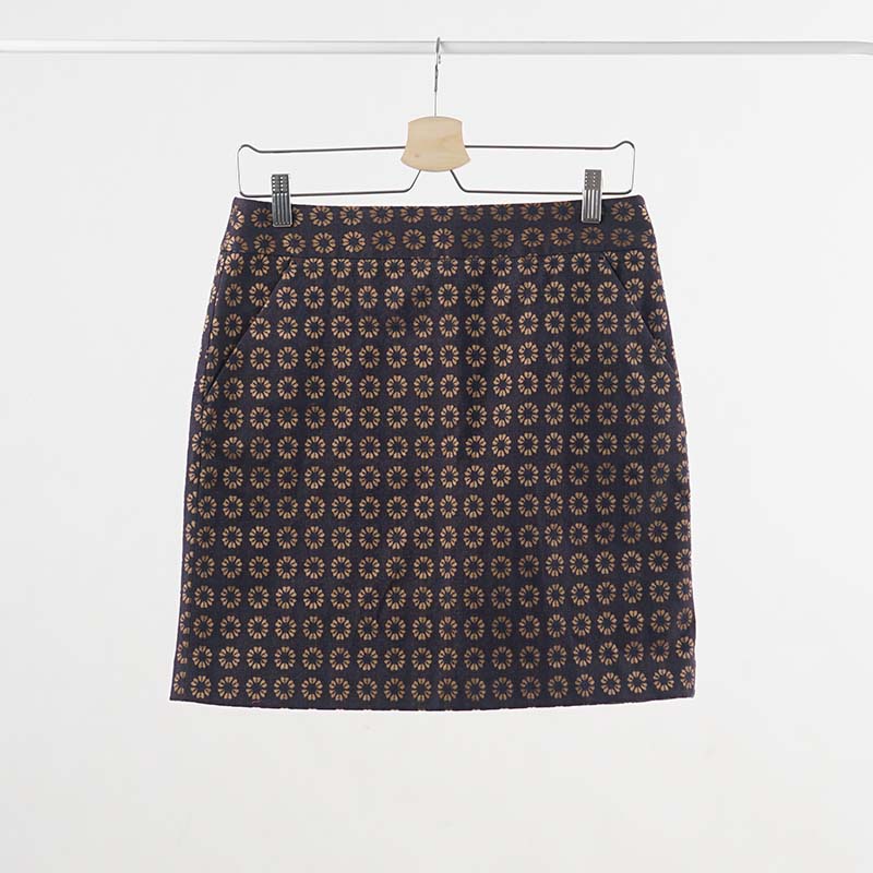 Rok Wanita - Gold Floral Skirt [ASK 54]