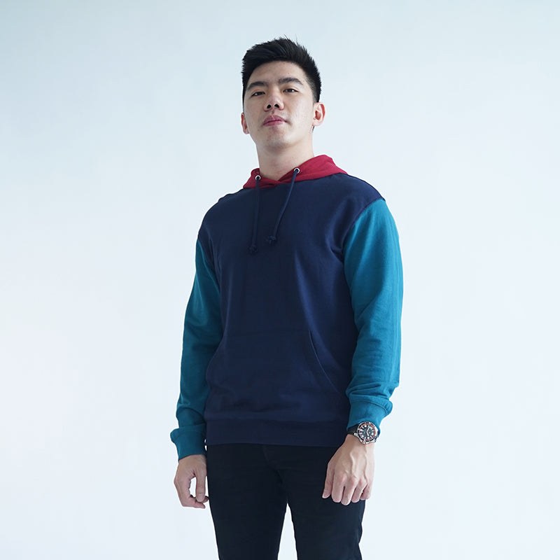 Hoodie Pria Lengan Panjang Warna Navy (CG-OUMH 01)