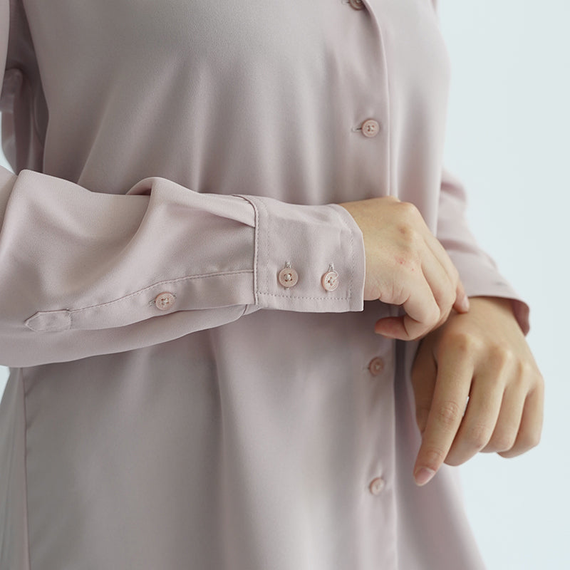 Kemeja Wanita Model V-Neck Lengan Panjang 2 Warna [CG-EXPB 05]