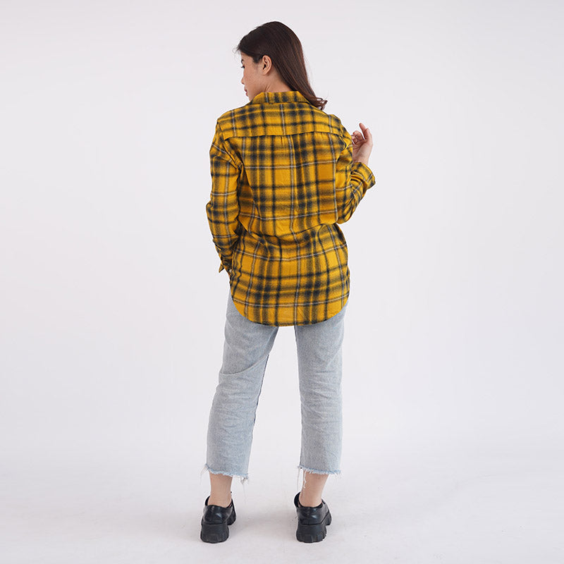 Kemeja Kasual Wanita Motif Plaid Flannel Tersedia 5 Pilihan Warna [CG-MSMS 01]