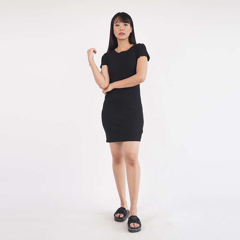 Dress Wanita Ruffle Sleeve Knit [CG-LILY 06]