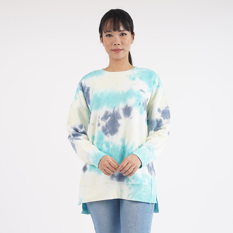 Sweatshirt Oversize Wanita Kerah Bulat Motif Tie Dye [CG-SO 03]