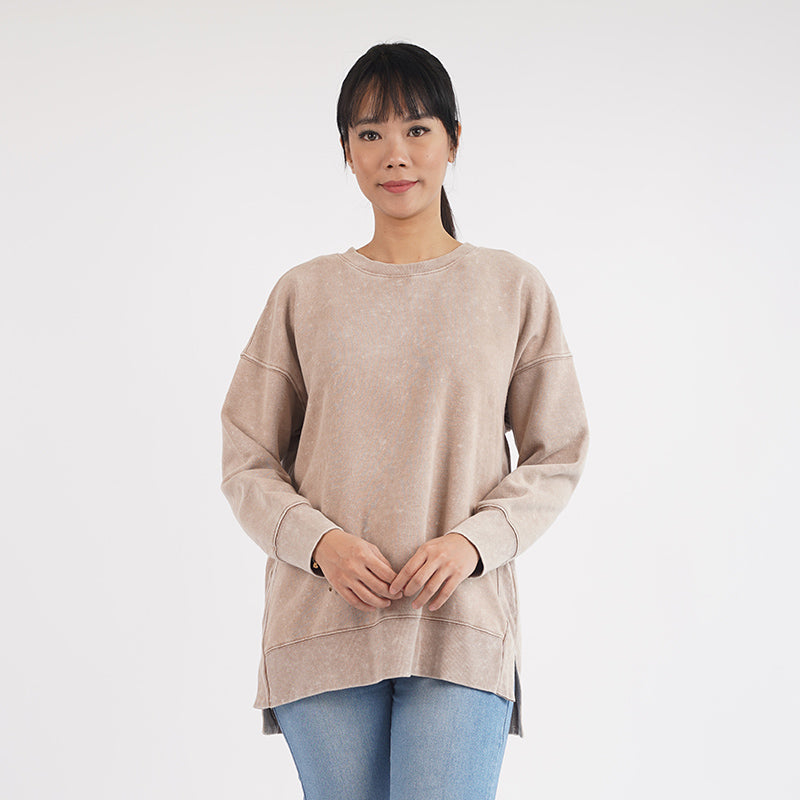 Sweatshirt Wanita Kerah Bulat Motif Polos Tersedia 5 Pilihan Warna [CG-SO 02]