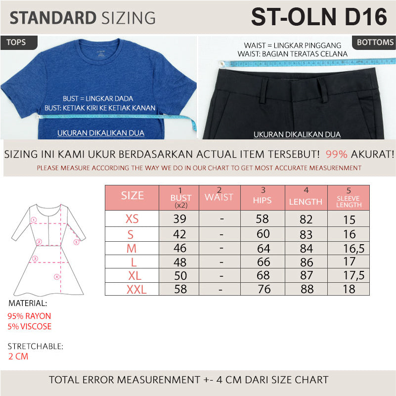 Dress Wanita - Women Dress Short (ST-OLN D16)