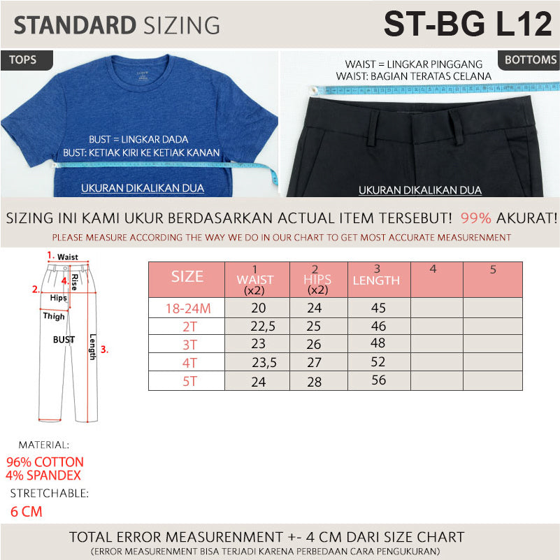 Legging Anak - Girls Legging Branded Stripe (ST-BG L12)