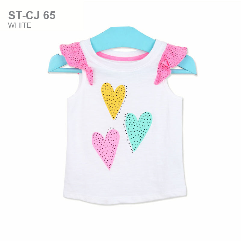 Kaos Anak Perempuan - Girls T-shirt Branded Sleeveles (ST-CJ 65)