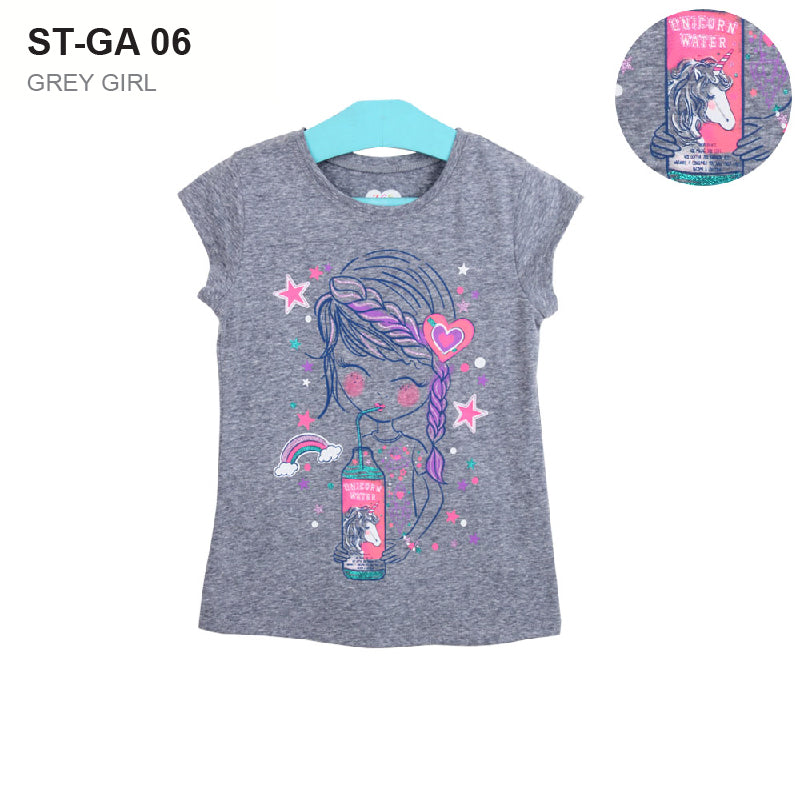 Kaos Anak Perempuan - Girls T-shirt Branded Short Sleeve (ST-GA 06)