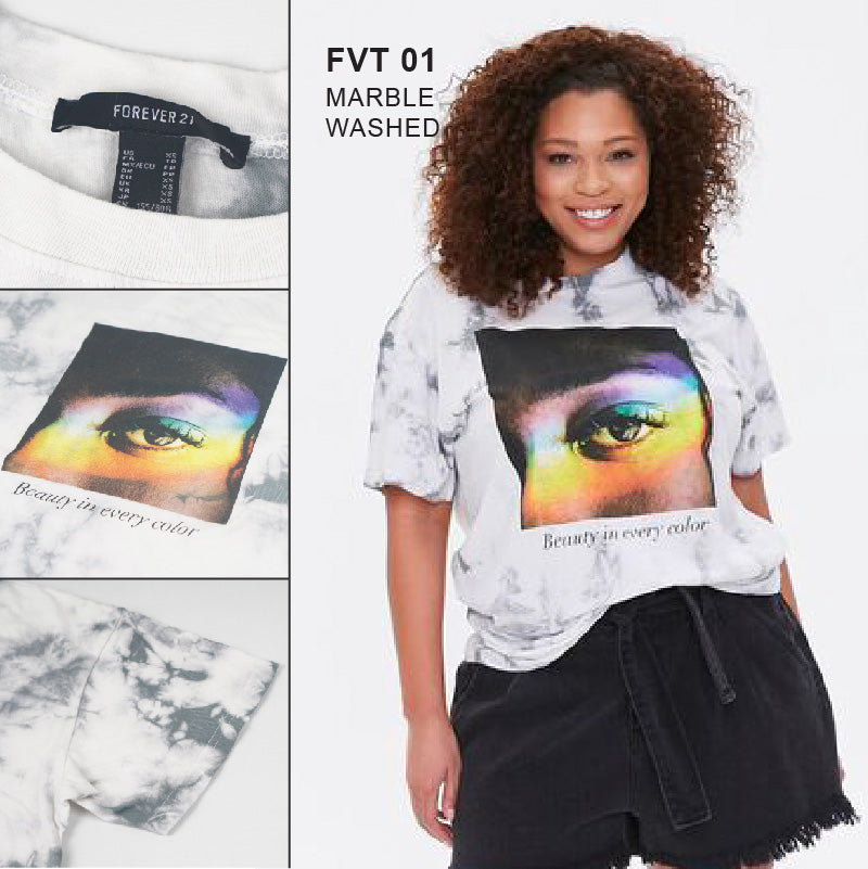 Kaos Wanita Plus Size - Lengan Pendek Tersedia Banyak Pilihan Warna ( FVT 01 )