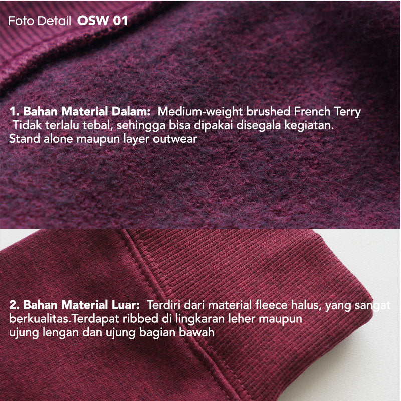 Sweatshirt Wanita Oversized / Jaket atasan perempuan / Banyak motif[OSW 01]