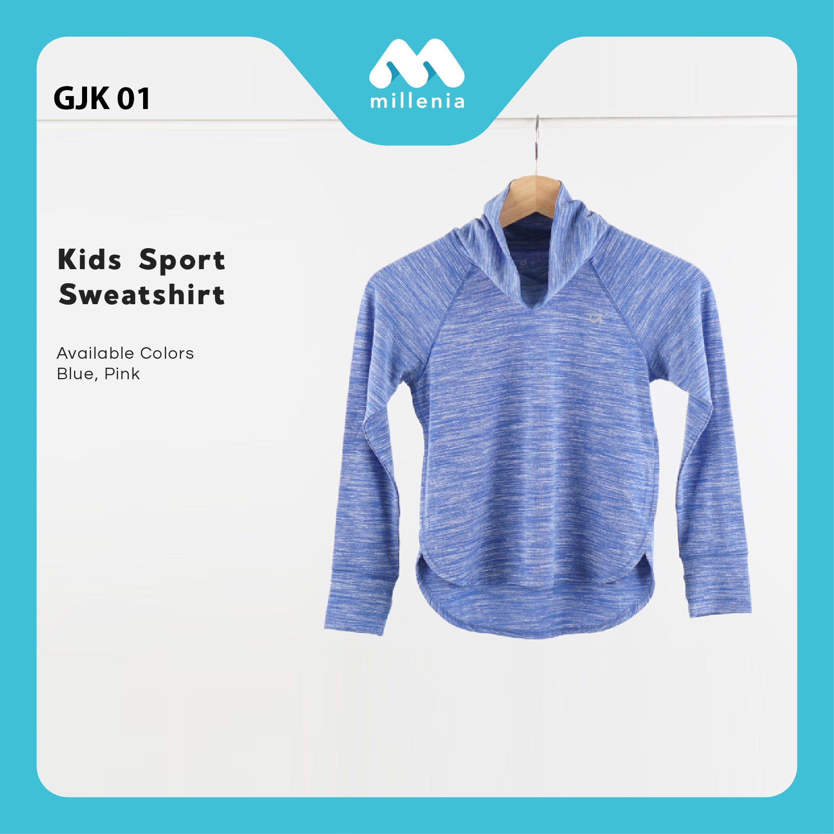 Jaket Sport Anak - Cowl Neck Fit - Atasan Lengan Panjang (GJK 01)