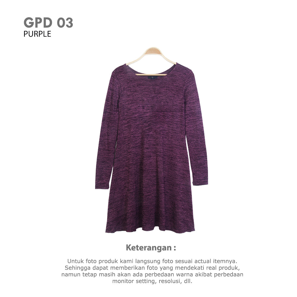 Dress Wanita Santai Knit Bahan Halus (GPD 03)