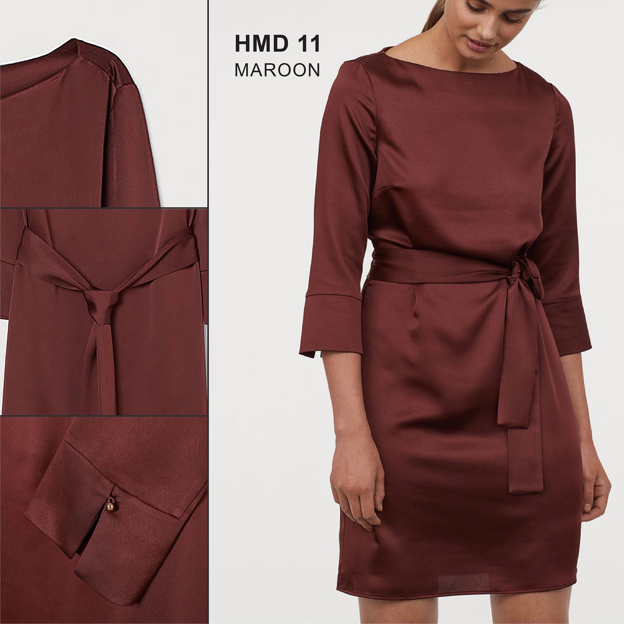 Dress Wanita - Tie Belt Dress [HMD 11]
