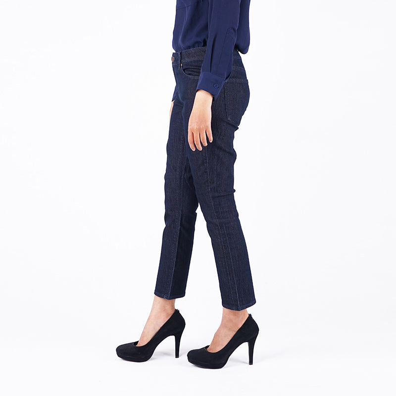 Celana Jeans Wanita - Curvy Kick Crop Denim Jeans [LTP 12]