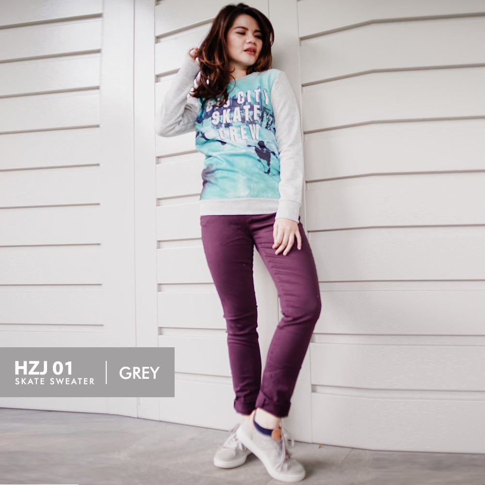 Sweatshirt Wanita- Sweater Hype Skate women-Complete with washtag [HZJ 01]