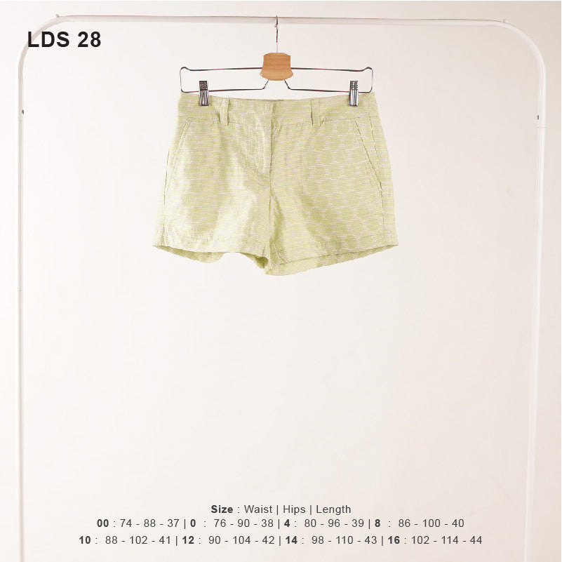 Celana Pendek Wanita - Green Polka Short (LDS 28)