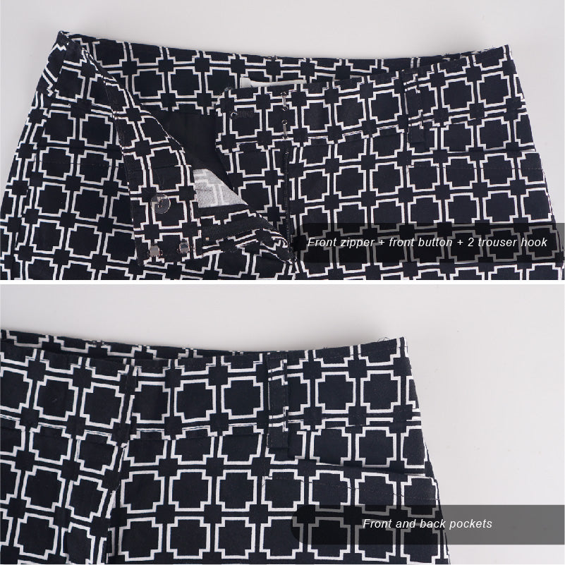 Celana Pendek Wanita - Plaid Black Short Pants (LDS 29)