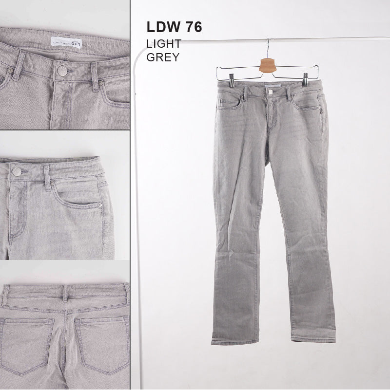 Celana Jeans Wanita - Grey Skinny Pants (LDW 76)