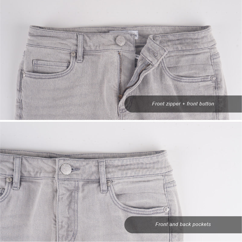 Celana Jeans Wanita - Grey Skinny Pants (LDW 76)
