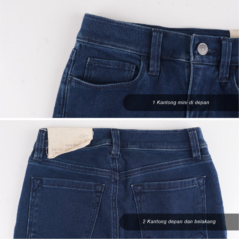 Celana Jeans Wanita - Super Skinny Navy Jeans (LDW 12)