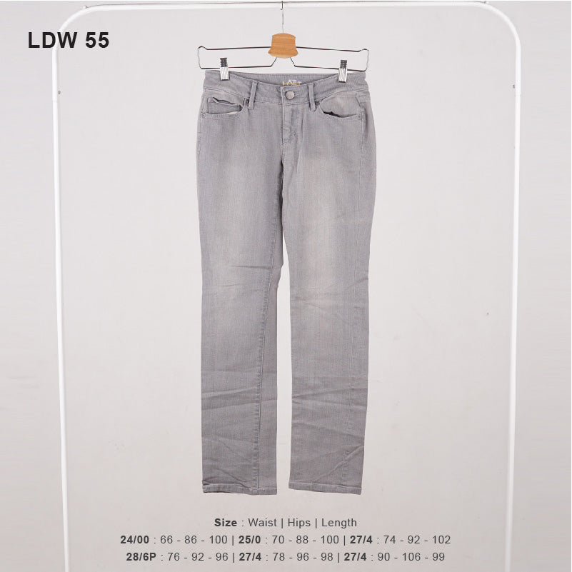 Celana Jeans Wanita - Women Grey Jeans Curvy Skinny (LDW 55)