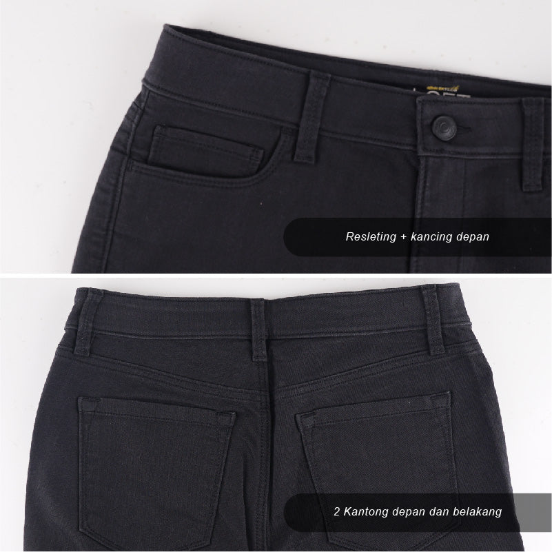 Celana Jeans Wanita - Women Jeans Skinny Black (LDW 59)