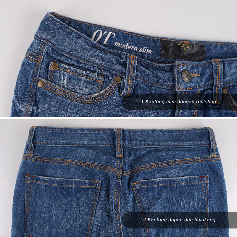 Celana Jeans Wanita - Denim and Light Blue Modern Slim Jeans (LDW 65,LDW 39)