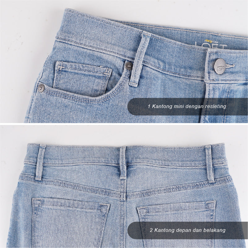 Celana Jeans Wanita - Denim and Light Blue Modern Slim Jeans (LDW 65,LDW 39)