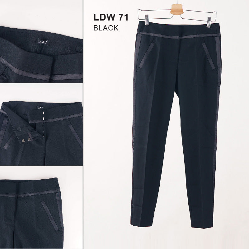 Celana Wanita -Striped Black Pants (LDW 71)