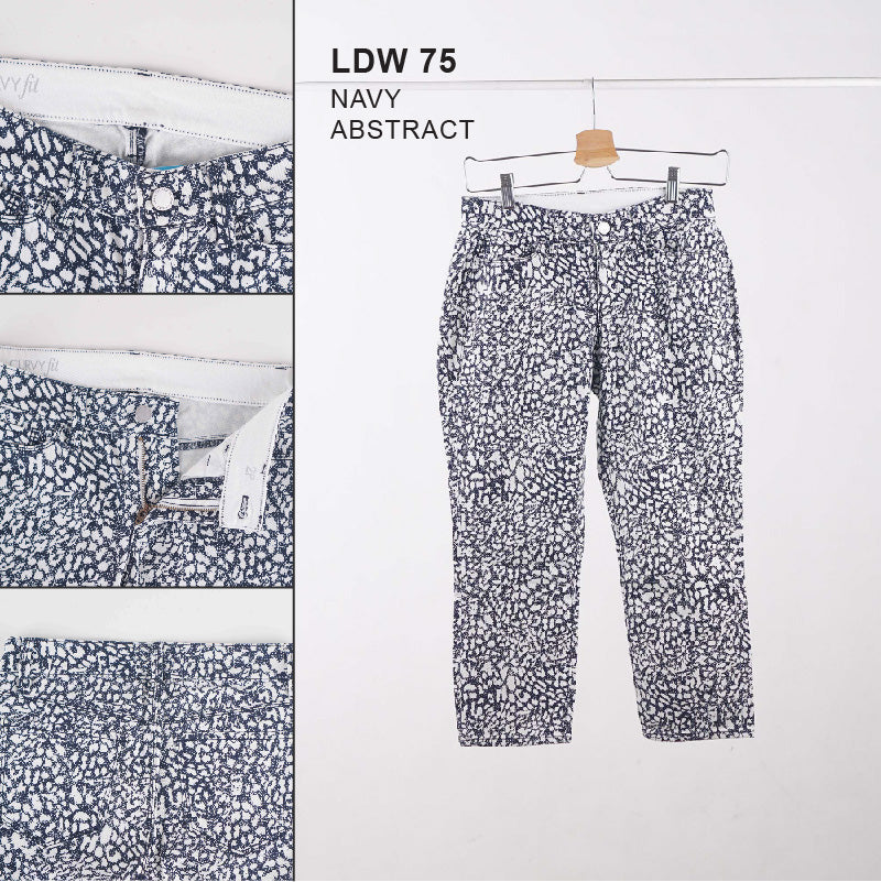 Celana Panjang Wanita - Navy Pattern Jeans (LDW 75)