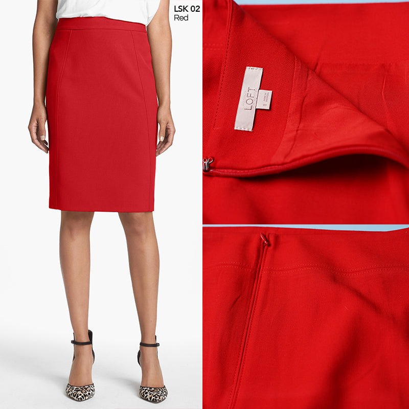 Rok Wanita - Seamed Scuba Pencil Skirt - [LSK 02]