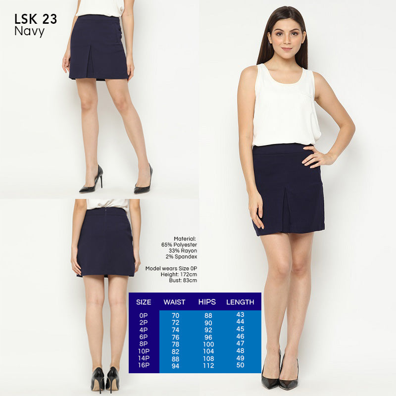 Rok Wanita - Navy Acecate Petites Skirt (LSK 23)