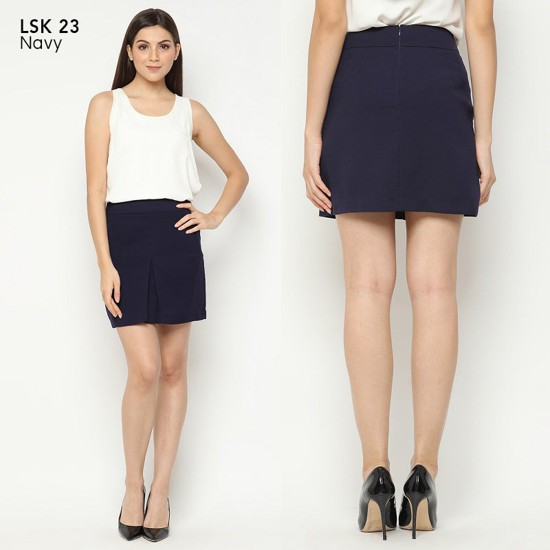 Rok Wanita - Navy Acecate Petites Skirt (LSK 23)