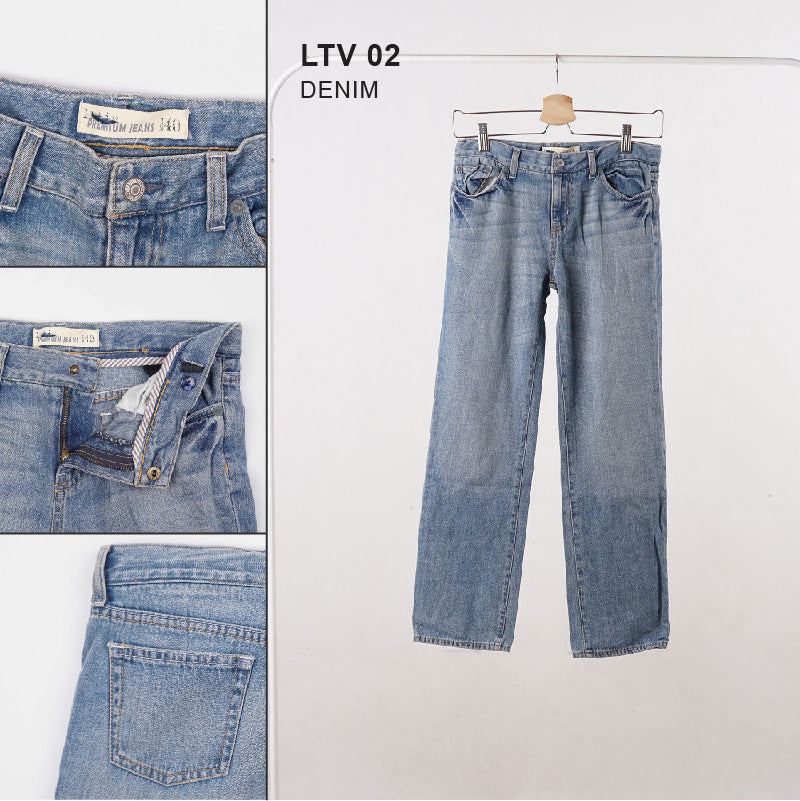 Jeans Wanita - Denim premium Ankle Crop Jeans (LTV 02)