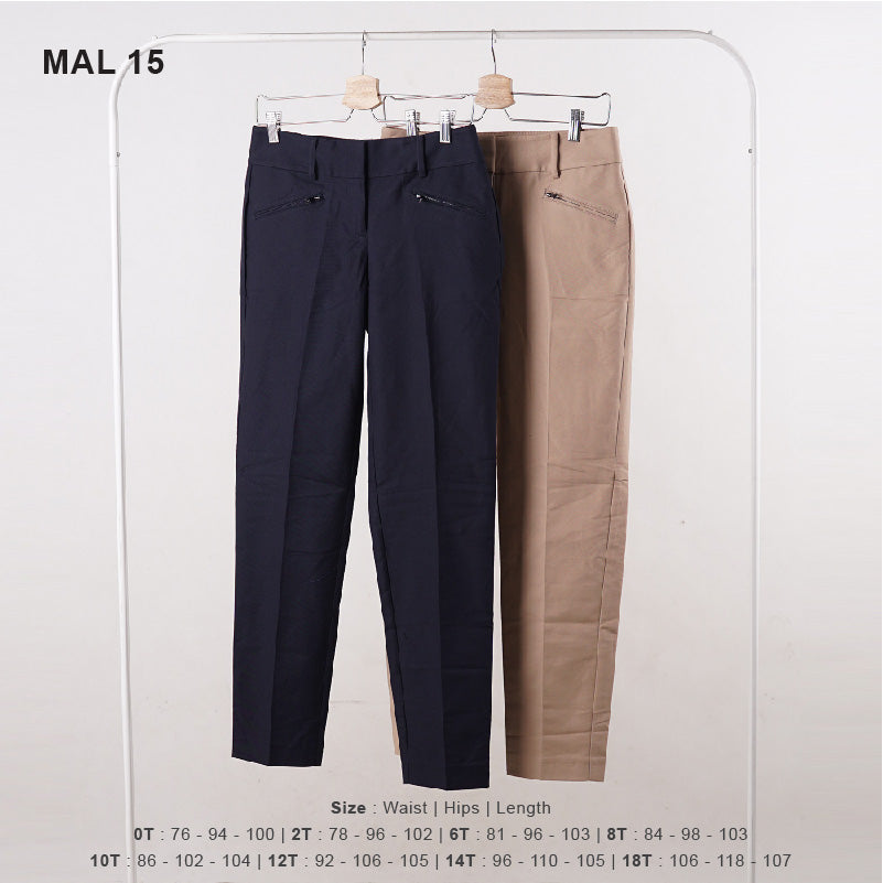 Celana Kantor Wanita - Navy And Beige Women Pants (MAL 15)