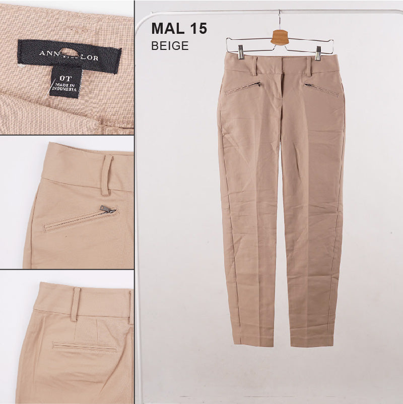 Celana Kantor Wanita - Navy And Beige Women Pants (MAL 15)