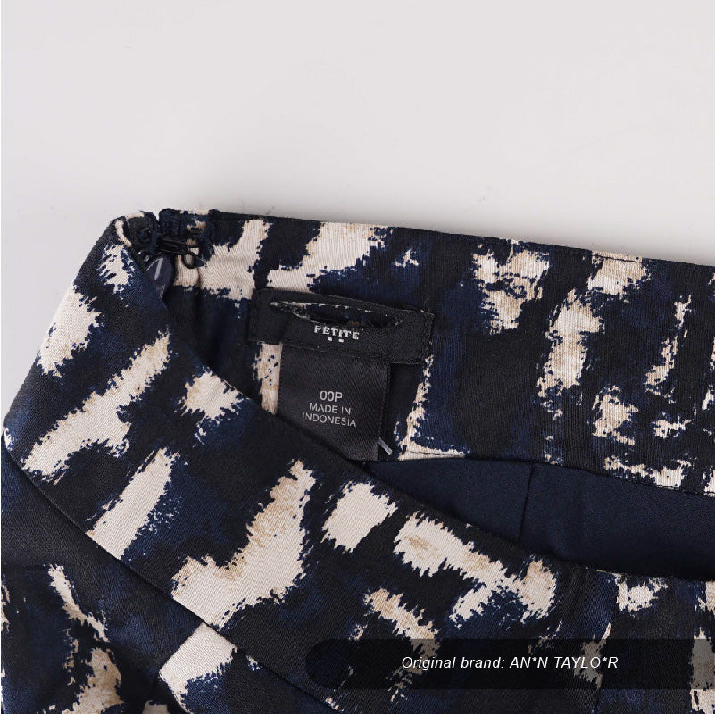 Rok Wanita  - Navy Floral And Ivory Abstract Women Skirt (MAR 10-15)